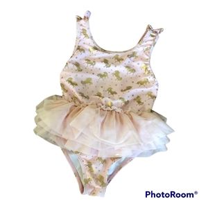 Nicole Miller girls unicorn tutu swimsuit size 5
